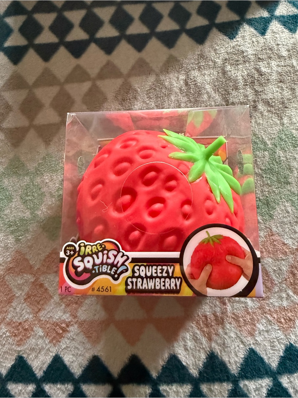 Irresistibles Squish-Tible Squeezy Strawberry Toy - Red/Green